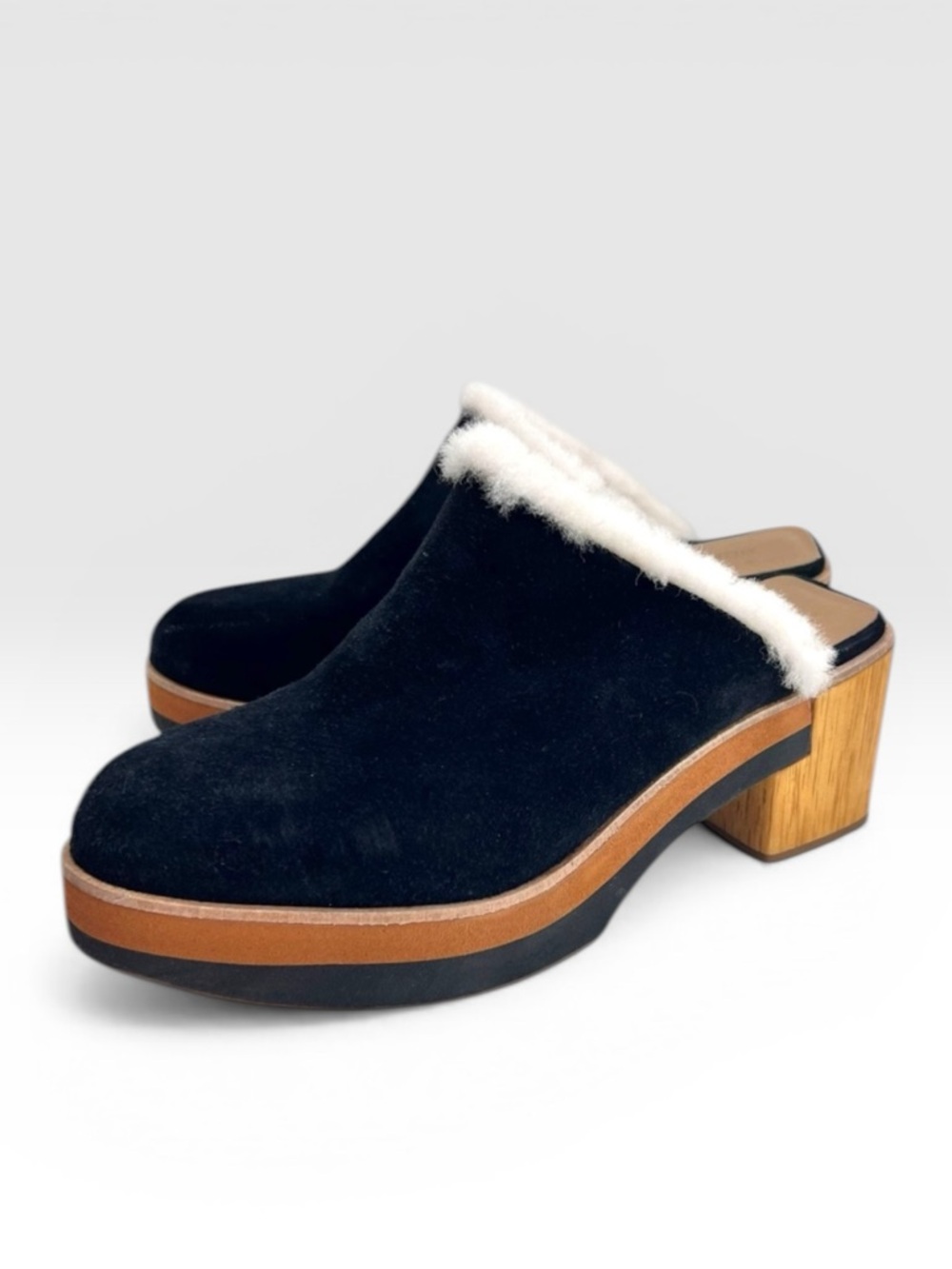 Bernardo Sky Clogs, Black Suede,